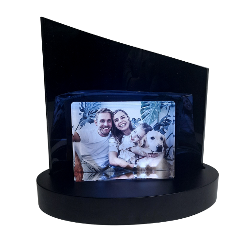 3D Glasfoto + Clarisso® LED Sockel